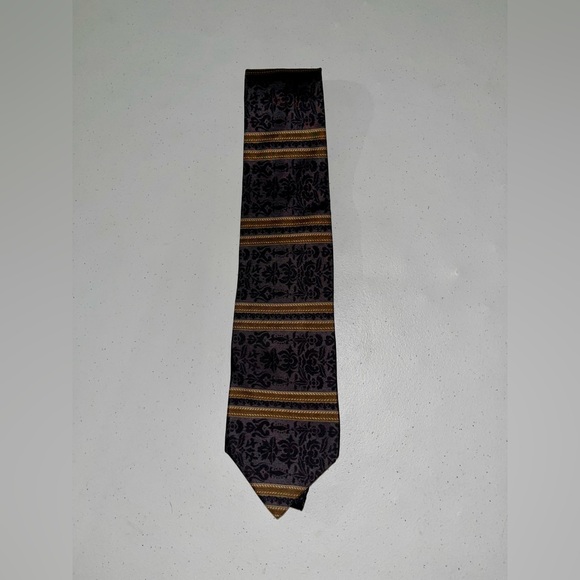 NWOT Savile Row Striped and Paisley Silk Elegant Tie - Picture 1 of 4